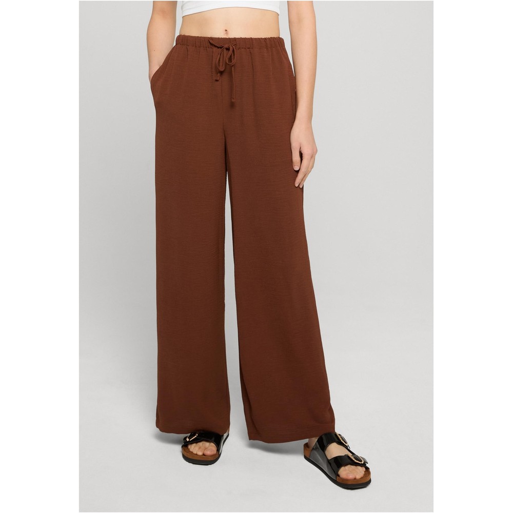 Urban Classics - Structured Wide leg trousers - Brown